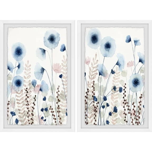 Marmont Hill Sweet Flower Field Iii Diptych, Art Prints, 32.00" x 1.50"