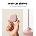 thumbnail image 5 of Ringke Silicone for Galaxy Buds 4 Pro / 4 Case, Shockproof Slim Dust-Resistant Cover with Carabiner & Strap Access - Pink Sand, 5 of 11
