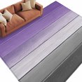 thumbnail image 2 of 5'x8' Area Rugs, Purple Gray Indoor Outdoor Area Rug for Living Room Bedroom, Vintage Rustic Abstract Striped Wooden Grain Washable Bathroom Rugs Kitchen Floor Carpet Mats Home Decor Aesthetic, 2 of 8