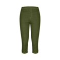 thumbnail image 4 of Denim Capris for Women Stretch Pull on Plus Size Elastic Waist Trendy Pants Leggings 2026 Casual Summer Capri Pants Army Green XL, 4 of 9