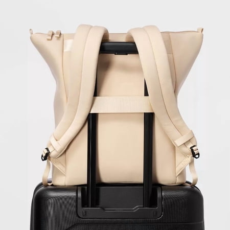 ALL IN MOTION FAUX NEOPRENE TOTE BACKPACK - CREAM