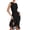 Black, variant on Women 3D Flowers Halter Dress Floral Fringed Long Dress Y2k Sleeveless Open Back Tassels Dress Sheer Tulle Dresses