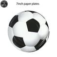 thumbnail image 4 of Vajilla desechable para fiesta de fútbol, platos de papel, vasos, servilletas, suministros para fiesta de fútbol, decoración para fiesta de cumpleaños y fútbol, 4 of 5