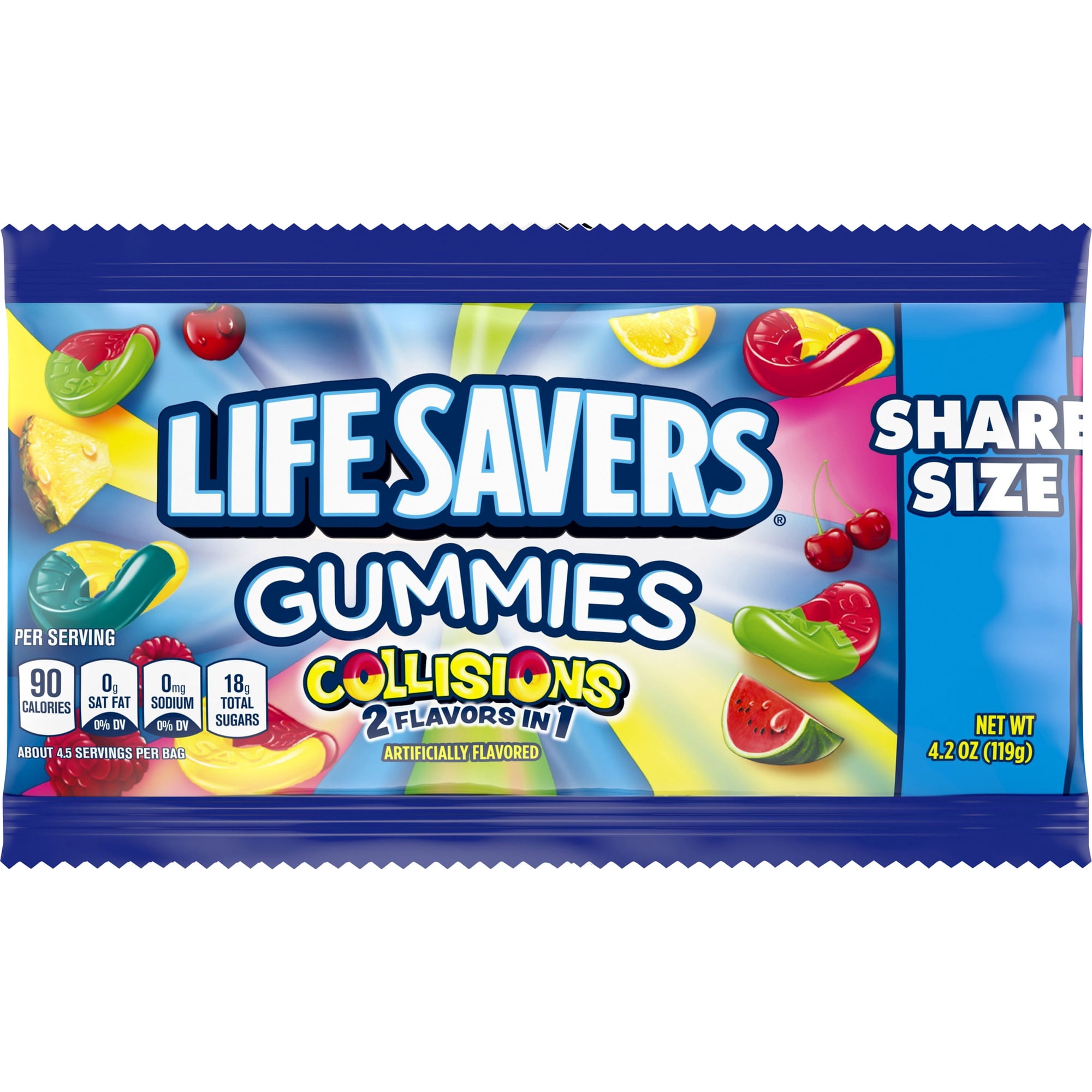 Life Savers Collisions Gummy Candy, Share Size - 4.2 oz Bag