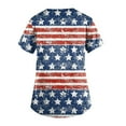 thumbnail image 3 of Aoochasliy Womens Blouses Short Sleeve Independence Day V-Neck Casual Printed Pockets Summer Shirts Uniform, 3 of 3