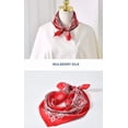 thumbnail image 2 of PTSPLLMY 100% Real Mulberry Silk Scarf -21'' x 21''- Lightweight Neckerchief –Women Men Small Square Digital Printed Scarves, 2 of 7