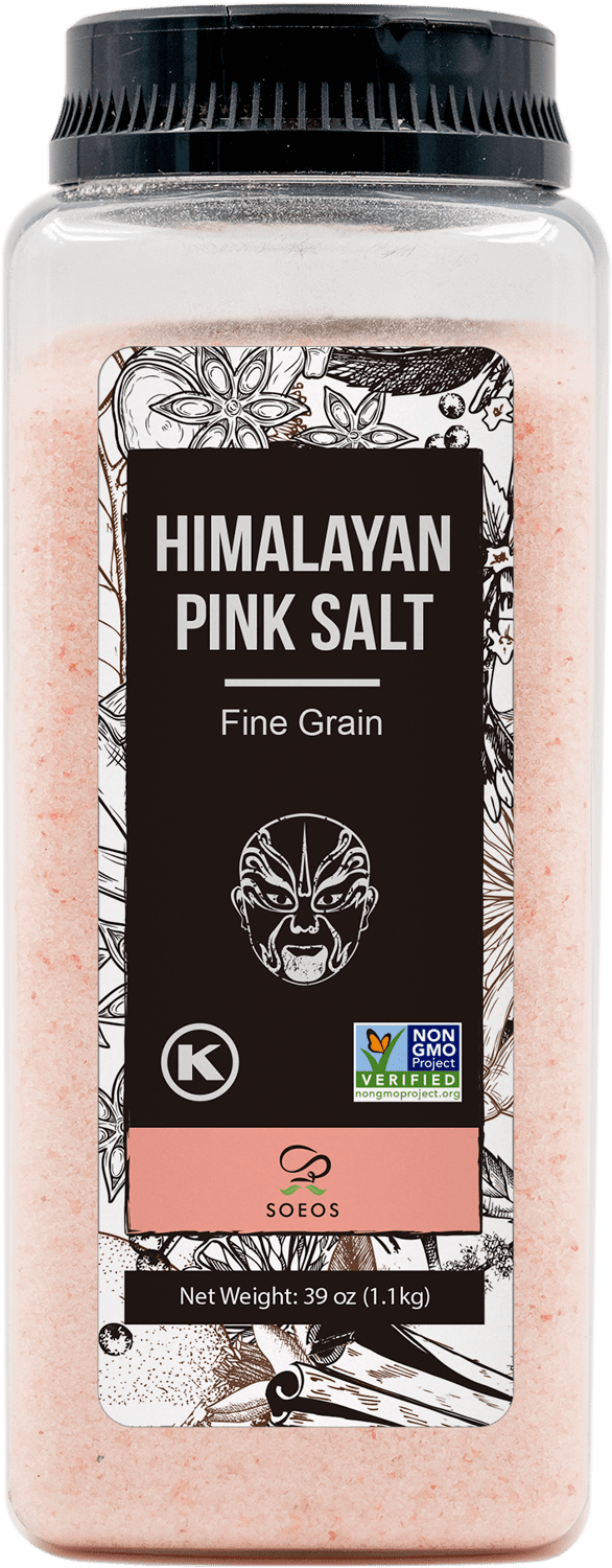 Soeos Himalayan Pink Salt 2.4lbs, Natural, Fine Grain