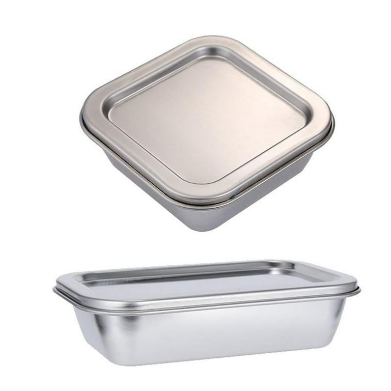 Stainless Steel Container Lids Microwave Food Storage - Rectangle 