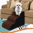 thumbnail image 3 of HEVIRGO Dog Climbing Ladder 2/3 Step Arc Design Sponge Non-slip Pet Ramp Stairs for Puppy,Camel Small 3 Layer, 3 of 10