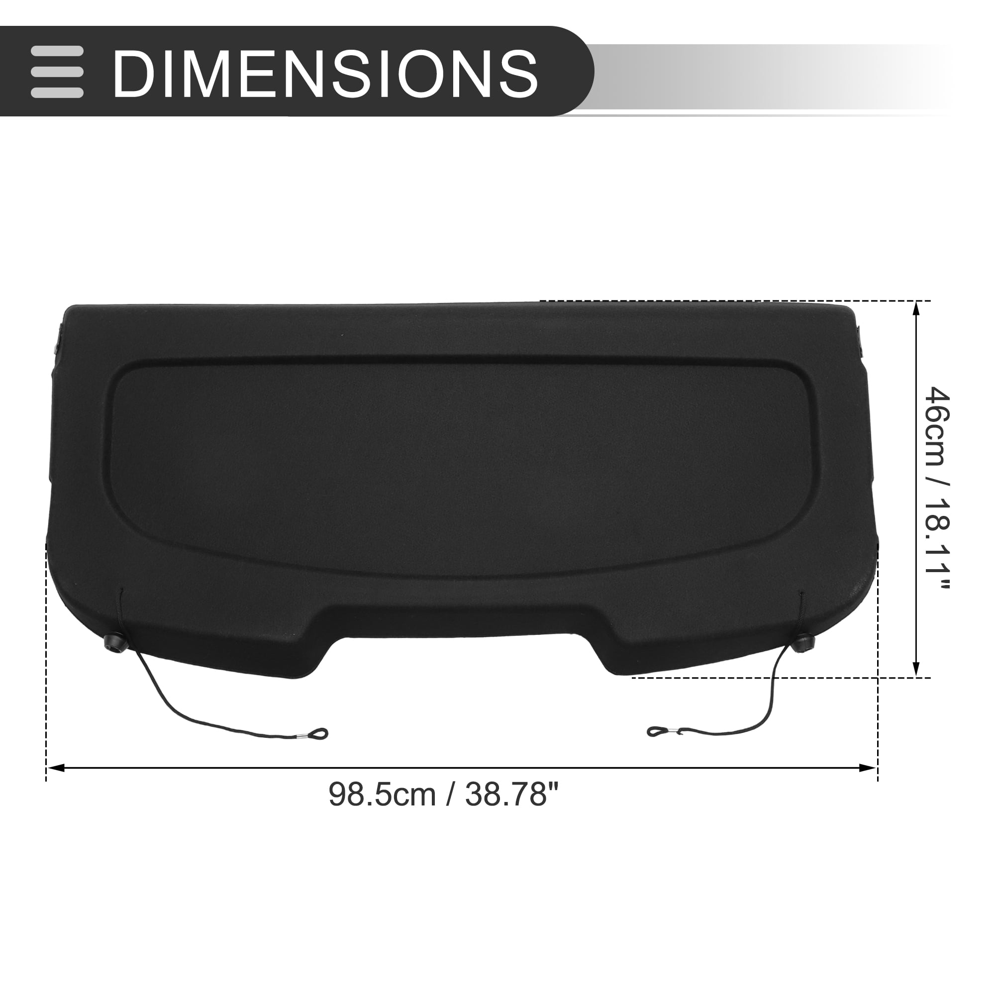 Unique Bargains Car Cargo Cover Board for Ford Fiesta 2013-2017 Tonneau Shield Parcel