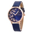 thumbnail image 2 of enjoywould 2Pcs/Set Women Watch Bracelet Set Quartz Watch Butterfly Decor Rhinestone Faux Pearl Exquisite Stainless Adjustable Faux Leather Strap Lady Wrist Jewelry, 2 of 5