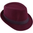 thumbnail image 2 of YooGuoGuo Trilby Fedoras Panama Jazz Hat Short Brim Bowler Hat for Men/Women, 2 of 6