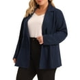thumbnail image 4 of Agnes Orinda Women' s Plus Size Blazer Lapel Work Double Breasted Jacket Blazers 2023, 4 of 5