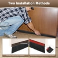 thumbnail image 4 of 2-Pack Door Brush Bottom Sweep, 39" L x 2.2" W H-Shape Aluminum Alloy Base with 1.2" Nylon Brush for Home/Garage Door Seal [Brown], 4 of 8