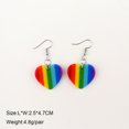 thumbnail image 2 of 2 pares de pendientes de corazón de estrellas de amor, joyería de arcoíris, gancho de acero inoxidable acrílico, Día Nacional Sueco brillar Electrónica, 2 of 5