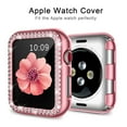 thumbnail image 4 of Antank Apple Watch Band with Case for Series 7 41mm Women Double Bling Crystal Diamonds Rhinestone Bumper Wrist Strap, 4 of 10