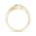 thumbnail image 2 of ANGARA Natural Semi Bezel-Set Solitaire Round 1.45 ct Tanzanite Bypass Ring in 14K Yellow Gold for Women (Size-7mm) | December Birthstone, Anniversary, Jewelry Gift for Women | Natural Tanzanite Ring, 2 of 9