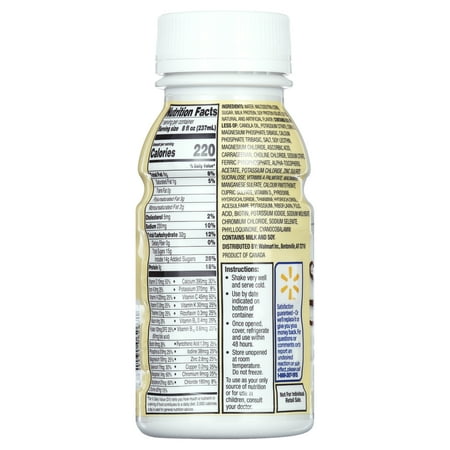 Equate Original Nutritional Shake, Vanilla, 8 fl oz, 6 Count