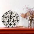 thumbnail image 2 of Cross Black 10 inch Wall Clocks Non Ticking Easy to Read Battery Decorative for Home Bathroom Kitchen Bedroom Living Room, 2 of 8