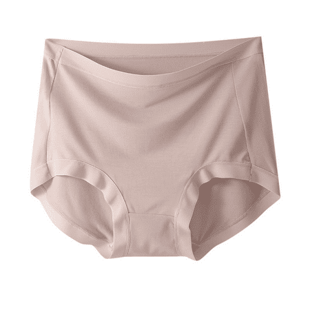 Fulorrnie Underwear for Women Plus Size Briefs High Waisted Seamless Panty Cute Comfort Waist Waistband Flat Seams Panties Light Purple M
