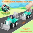 thumbnail image 4 of ORWINE Coches de juguete para niño de 1 año, camiones de juguete de inercia, juguetes educativos tempranos para niños de 12 a 18 meses, coches Push and Go regalos para niños de 1 año, vehículos de con, 4 of 5