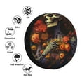 thumbnail image 4 of Sikiie Vintage Floral Skull PVC Leather Spare Tire Wheel Cover Spare Tire Cover, for Car Truck SUV Camper Trailer Universal Fit(14-17in)-15 inch, 4 of 6