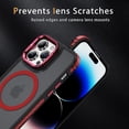 thumbnail image 5 of ShellTech Strong  for iPhone 14 Pro Magnetic & Lens Stand Case [Mil-Grade Protection][Adjustable Kickstand] Translucent Slim Hard Back Soft Edge,Red, 5 of 9