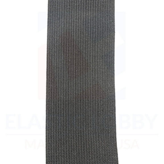 2" (51mm) Black Knitted Elastic - US Made - 7 yards