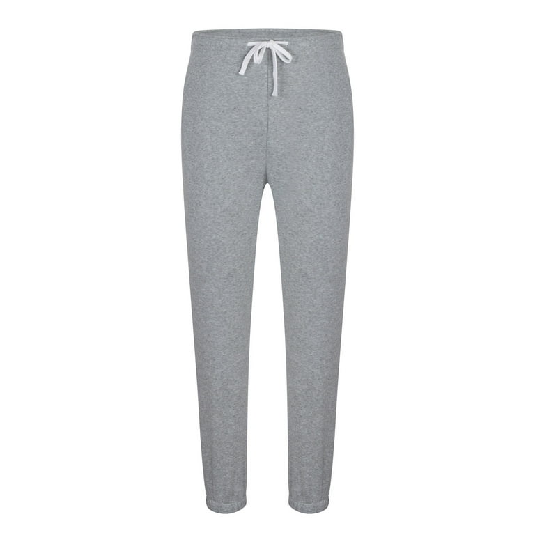 JNGSA Men\'s Cotton Yoga Sweatpants Athletic Lounge Pants Casual Jersey Pants  Winter Warm Elastic Sports Pants with Pocket Gray XXXL Clearance