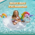 thumbnail image 2 of Flotador de piscina JOYIN Unicorn para niños con forma de arcoíris inflable con purpurinas, 2 of 8