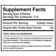 Nature Restore Organic Milk Thistle Seed Powder, 10 Ounces