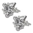 thumbnail image 1 of 6mm Male Female Thread L Shaped Ball Joint Rod End Bearings 8Pcs,8 x Pneumatic rod joint,Silver, 1 of 8