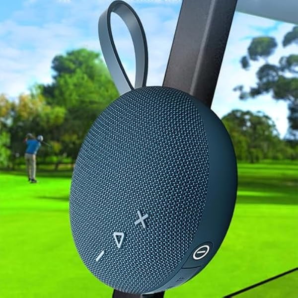 wonima11 Magnetic Bluetooth Speaker 6W HiFi Sound with TF Card Playback, Built-in Mic, BT5.3, TWS Pairing, IPX6 Waterproof, Wireless Floatable Speaker for Golf Cart & Worksite