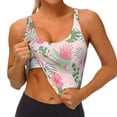 thumbnail image 3 of Picia Tropical Pitaya Sports Bra for Women,Padded Strappy Sports Bras Medium Support Yoga Bra with Removable Cups,Running Yoga Bra-X-Large, 3 of 9