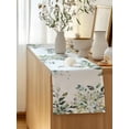 thumbnail image 5 of Table Runner 72 Inches Long for Kitchen Dining, Eucalyptus Leaves Dresser Scarf Farmhouse, Dining Table Decorations for Wedding/Parties, Watercolor Weeping Teal Botanical 13 x 72 In, 5 of 9
