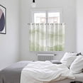 thumbnail image 4 of Sage Green Ombre Mountain Kitchen Curtains 63 Inch Length, Nature Abstract Art Marble Grommet Top Bedroom Living Room Curtains, Light Filtering Cafe Curtain Drapes 2 Panels Set 104''x63'', 4 of 9