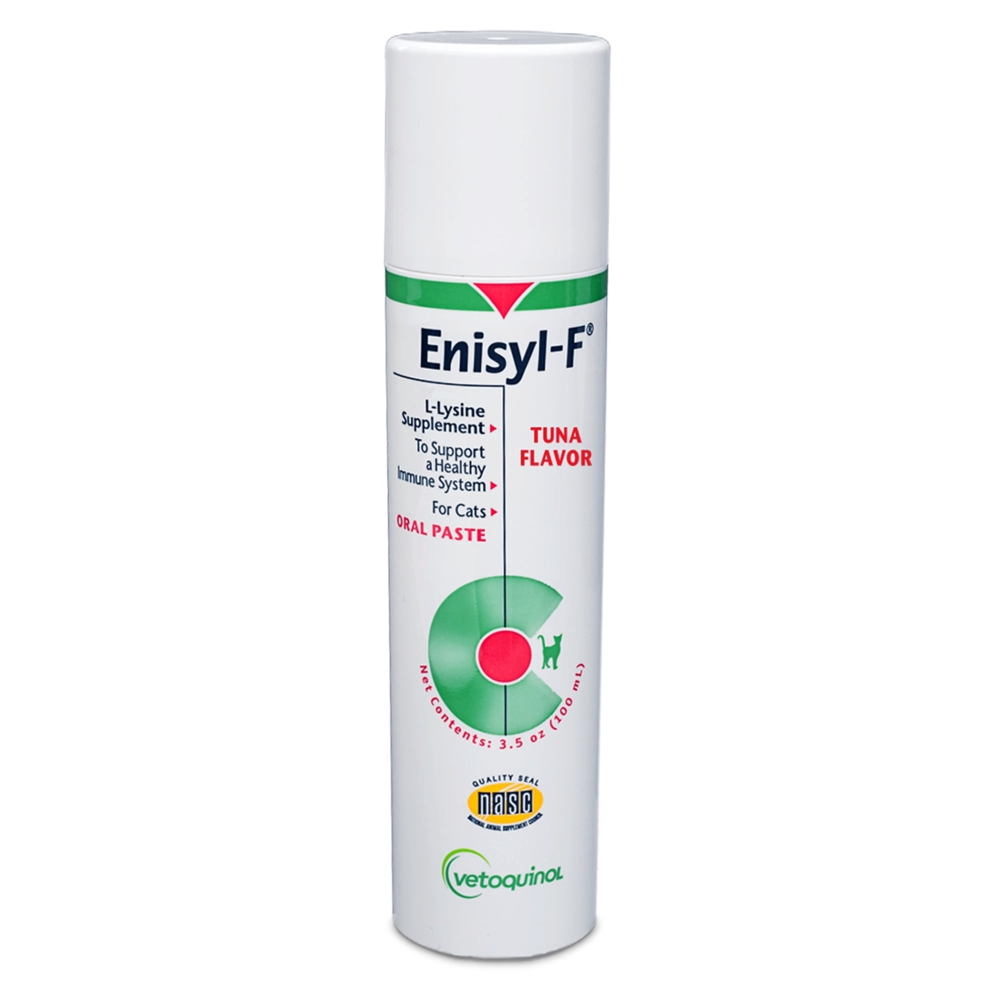 Vetoquinol Enisyl-F L-Lysine Supplement for Immune Support in Cats, Tuna Flavor, 3.5oz Pump