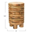 thumbnail image 2 of Creative Co-Op Dossier Vintage Solid Wood End Table or Stool, Natural Finish, 2 of 8