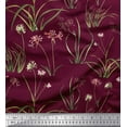 thumbnail image 1 of Soimoi Purple Cotton Duck Fabric Grass,Wildflower & Floral Print Fabric by the Yard 42 Inch Wide, 1 of 1
