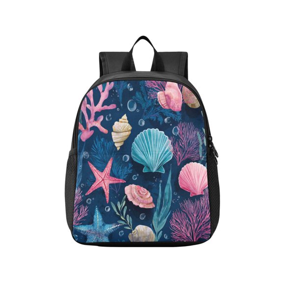 Toddler Backpack Dreamy Ocean Shell Print Waterproof Lightweight Backpack Casual Mini Daypack for Daycare & Travel