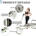 thumbnail image 2 of Pilates Reformer Machine , Foldable Pilates reformer Core Bed Equipment Machine for Home Gym Women Yoga Workout Indoor Pilates Exercise Equipment Grey Core bed with 5 Resistance tubing for Beginner, 2 of 6