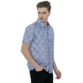 thumbnail image 5 of LA LEELA Men's Hawaiian Shirt Fashion Button Down Short Sleeves Holidays Aloha Party Casual Tops Summer Beaches Shirts for Men S Grey Boat, 5 of 6