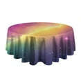 thumbnail image 5 of Colorful Tie Dye Nebula Pattern Round Tablecloth 60"x60",Wrinkle Wipeable Table Cloth for Kitchen Dining Room Picnic Patio Party, 5 of 6