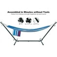 thumbnail image 6 of Double Hammock with Stand for Outside, Upgraded Spreader Bar, Heavy Duty Space Saving Steel Stand 2 Person, Convenient Pocket, Easy Assembly, 600lbs Weight Capacity, Indoor & Outdoor (Rider), 6 of 12