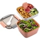 thumbnail image 1 of Contenedor de almuerzo para ensaladas para llevar, ensaladeras de 52 oz con 3 compartimentos, contenedor de aderezos para ensaladas, refrigerios, hombres, mujeres, 1 of 7