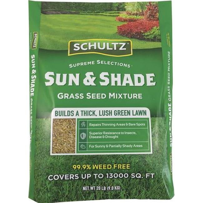 Schultz 10620 20 lbs Sun & Shade Mix Grass Seed