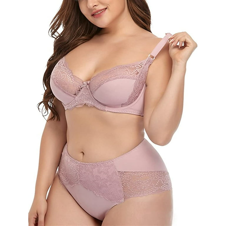  38-48DE Big Tits Show Small Underwear Full Cup Ultra Thin  Sexy Lace Plus Size Bra with Underwire One Piece Bra (Color: Pink, Size:  40/90DE) : Clothing, Shoes & Jewelry