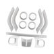 thumbnail image 2 of Conjunto de de decoración interior ligero, fácil de usar, elegante decorativo de reemplazo resistente al desgaste conveniente Plata, 2 of 9