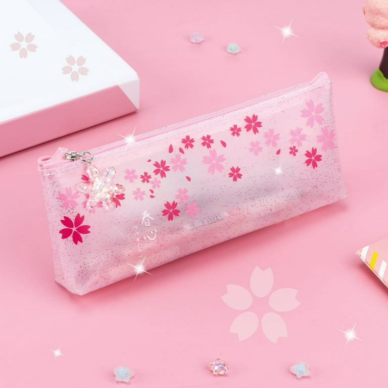 Pink Floral Pencil Case Cute Pencil Case Best Friends Gift Pencil Pouch 