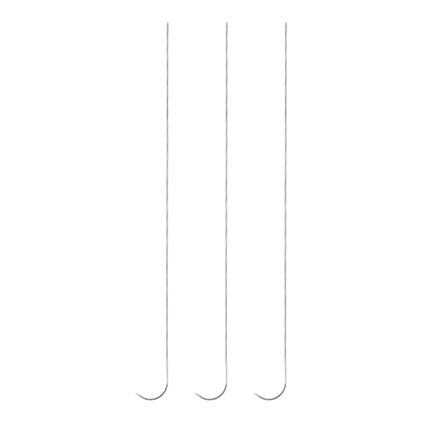3 piezas de agujas de abalorios curvadas de ojo grande Agujas de abalorios Agujas curvas para abalorios Aguja de acero inoxidable para pulsera Ojo de 06 mm Macarena Agujas curvas para abalorios